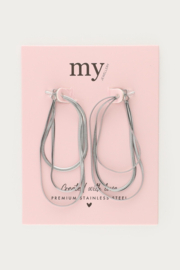My Jewellery Oorhangers met ovalen koord