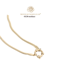 rose en camellia ketting snake 45cm ronde sluiting