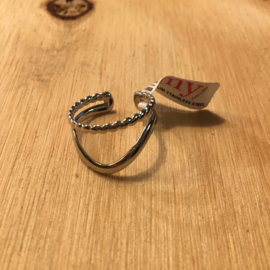 My Jewellery ring | verstelbare ring V zilver.