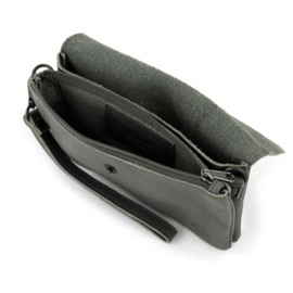 Bear Design Clutch/Mini schoudertasje 'Lydia' charcoal