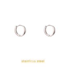 Go Dutch Label oorbellen oval shape hoop 10mm zilver