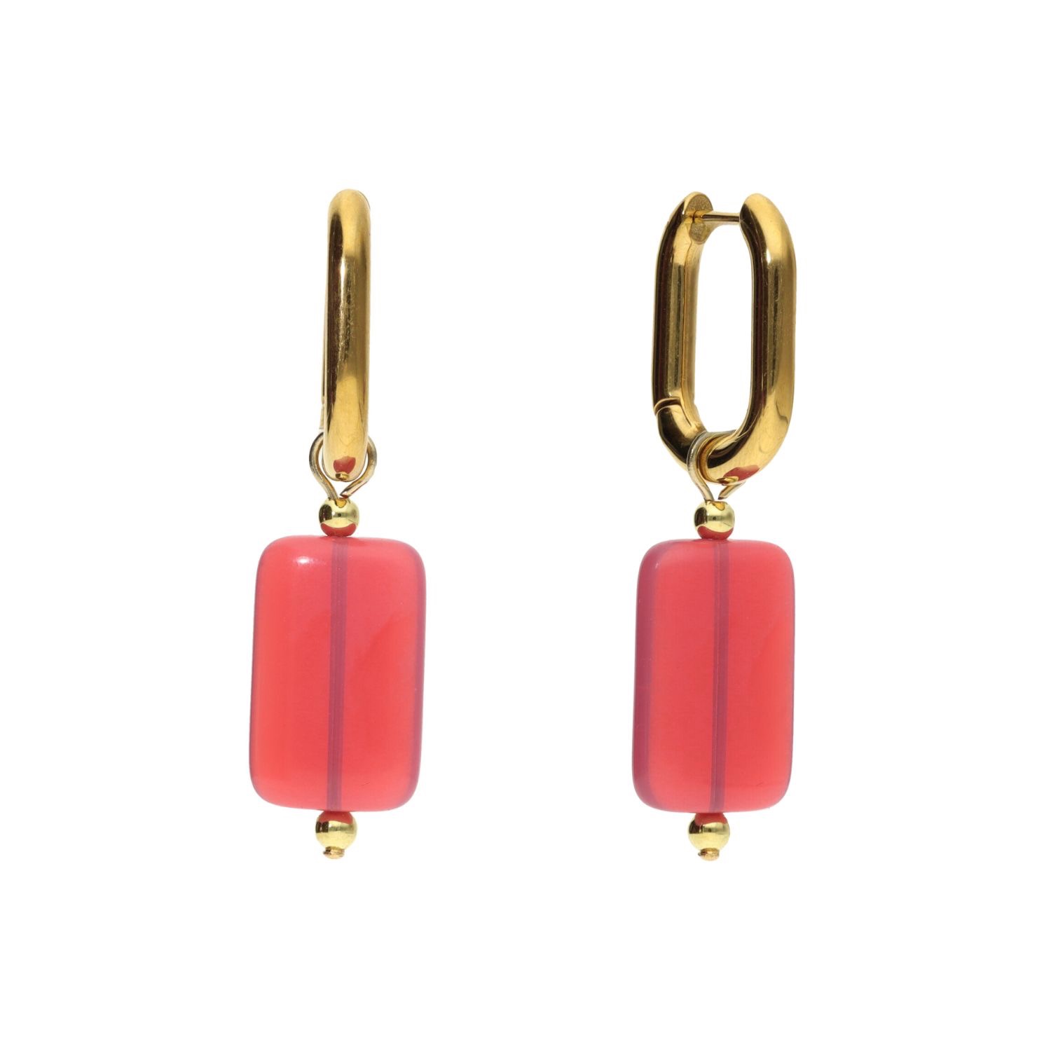 camps & camps oorbellen Glass Light Rose