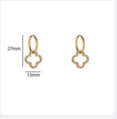 Go Dutch Label oorbellen Sparkle Clover Hoop goud