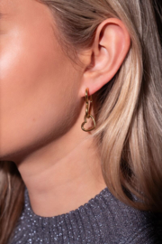 My Jewellery oorbellen | universe dubbel hart goud