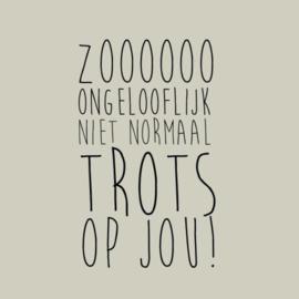 leukigheidjes | zo ongelooflijk niet normaal trots op jou!