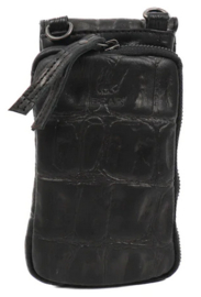 Bear Design telefoontasje 'Ahana' | zwart croco