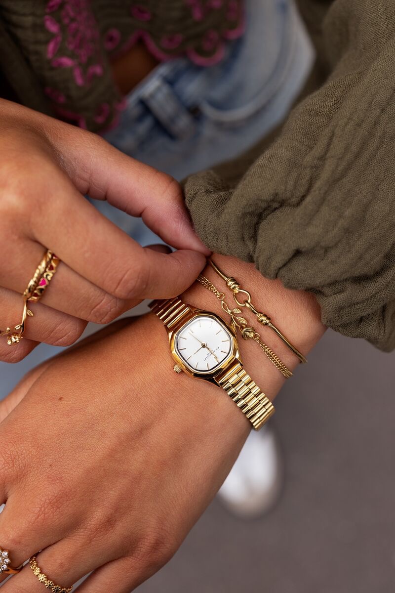 my jewellery Vintage armband connected goud