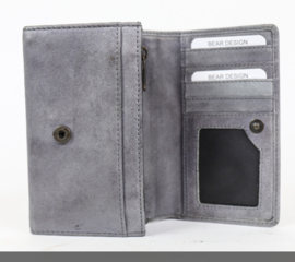 Bear Design kleine portemonnee | steel