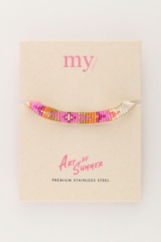 My Jewellery armband | art roze armband miyuki goud