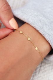 My Jewellery armband drie hartjes goud