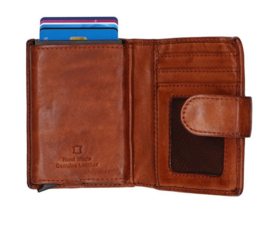 Bear Design portemonnee anti skim | cognac