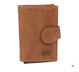 Bear designCard holder 'Evie' taupe