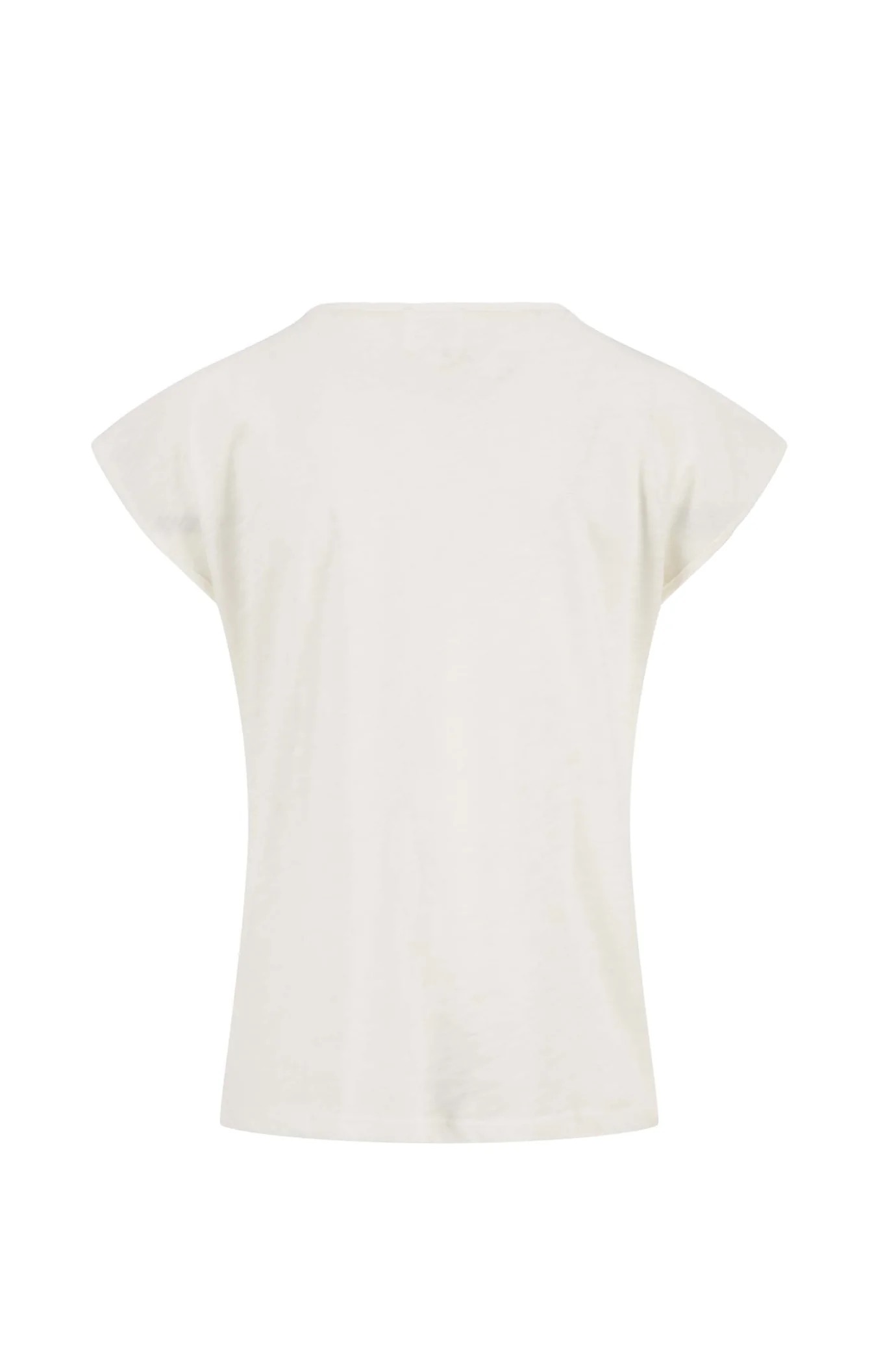 zusss top slub v hals met zak off white