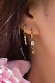 My Jewellery oorbellen | oorbellen drie parels goud