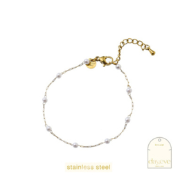 Go Dutch Label armband classic pearl Bracelet goud