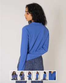 Tiltil Rika cropped blouse cobalt