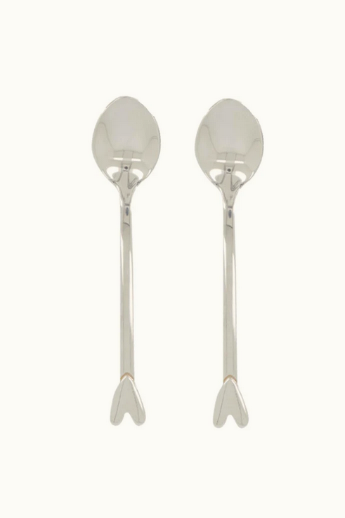 Zusss set van 2 lepels hartje zilver
