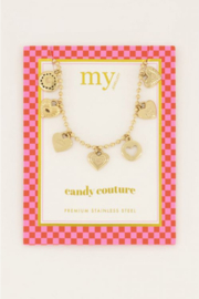 My jewellery ketting | goud candy couture met bedels