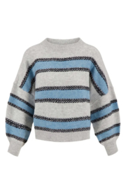 zusss trui met strepen grijs blauw