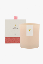 Zusss geurkaars in glas poederroze vier de liefde