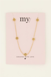 my jewellery ketting | kleine bloemetjes goud