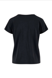 zusss t-shirt met v-hals off black