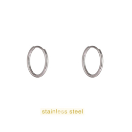 Go Dutch Label oorbellen Small Hoop - 1.6mmx10mm zilver