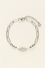 my jewellery armband met bolletjes zilver