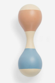 jollein houten rammelaar maracas | blauw