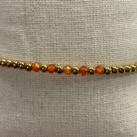 My jewellery stretch armband met kralen goud