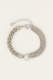 My Jewellery armband | zilver iconic schakelarmband smal & breed