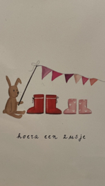 Nadine illustraties | hoera een zusje