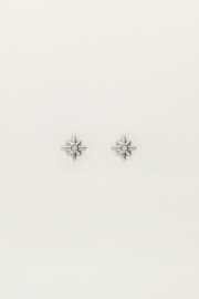 My jewellery oorbellen studs poolster strass zilver