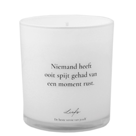 my flame  sojakaars neem een moment van rust
