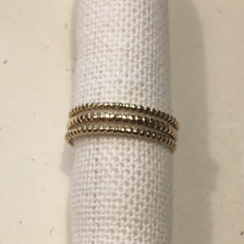 My Jewellery ring | verstelbare ring drie dubbel goud