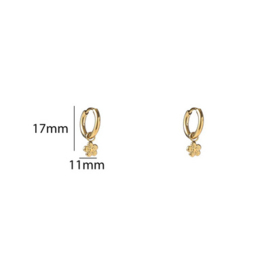 Go Dutch Label Simple Flower Hoop - 14K