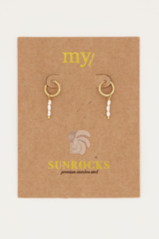 My Jewellery oorbellen | drie parels goud