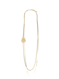 rose en camellia ketting lang met 2 cirkels