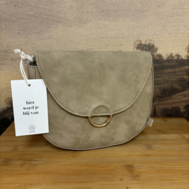 zusss buckle met ring schoudertas sahara