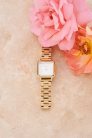 My Jewellery vintage vierkant horloge met schakelband goud