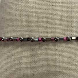 My jewellery stretch armband met kralen zilver