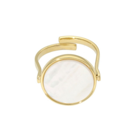 Camps & Camps ring Round Mother Of Pearl Ring