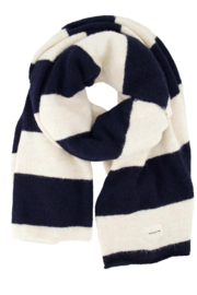 Zusss gestreepte sjaal off white / dark navy