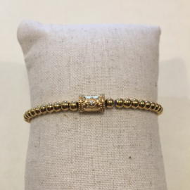 My jewellery armband | stretch bolletjes goud