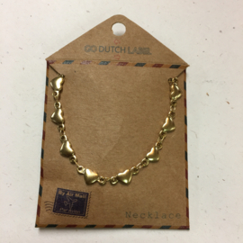Go Dutch Label ketting | hartjes goud.
