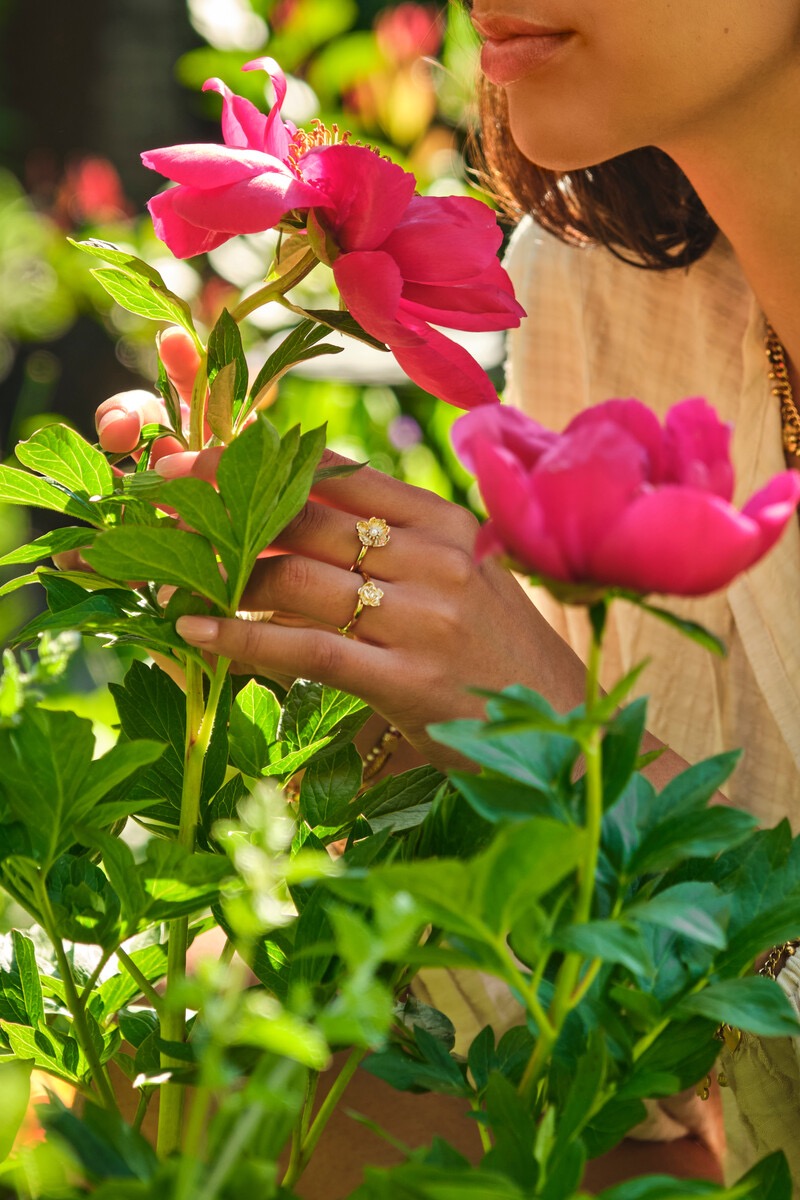 My Jewellery Botanical ring met ranonkel bloem