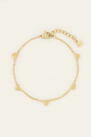 My Jewellery armband | armband met hartjes goud