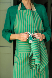Pip Studio Set/2 Tea Towels Stripes Green 65x65cm