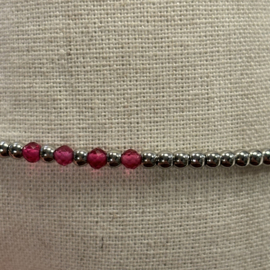 My jewellery stretch armband met kralen zilver