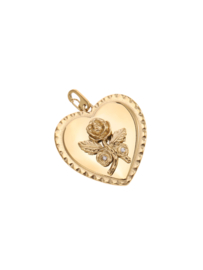 rose en camellia bedel hart met roos
